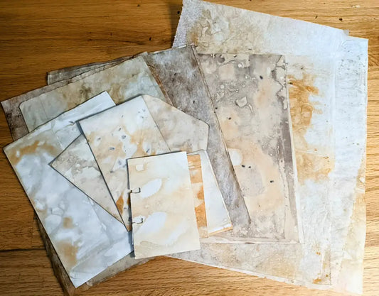 Rust-Dyed Paper Pack